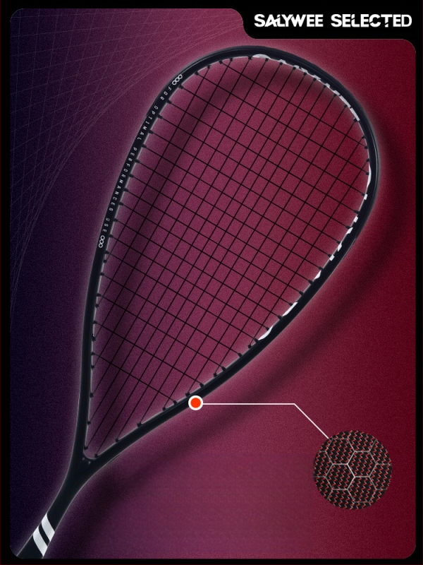 „Salywee“ patobulinta visiškai anglies pluošto profesionali skvošo raketė „Olivia 2.0“ integruota itin lengva 155 ± 5 g