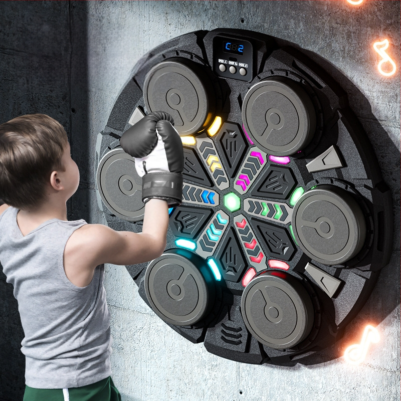 Rütmimuusika poksiseina sihtmärk Kodune laste poksitreener Dekompressiooniharjutus Nutikas Bluetooth-elektrooniline poksimasin