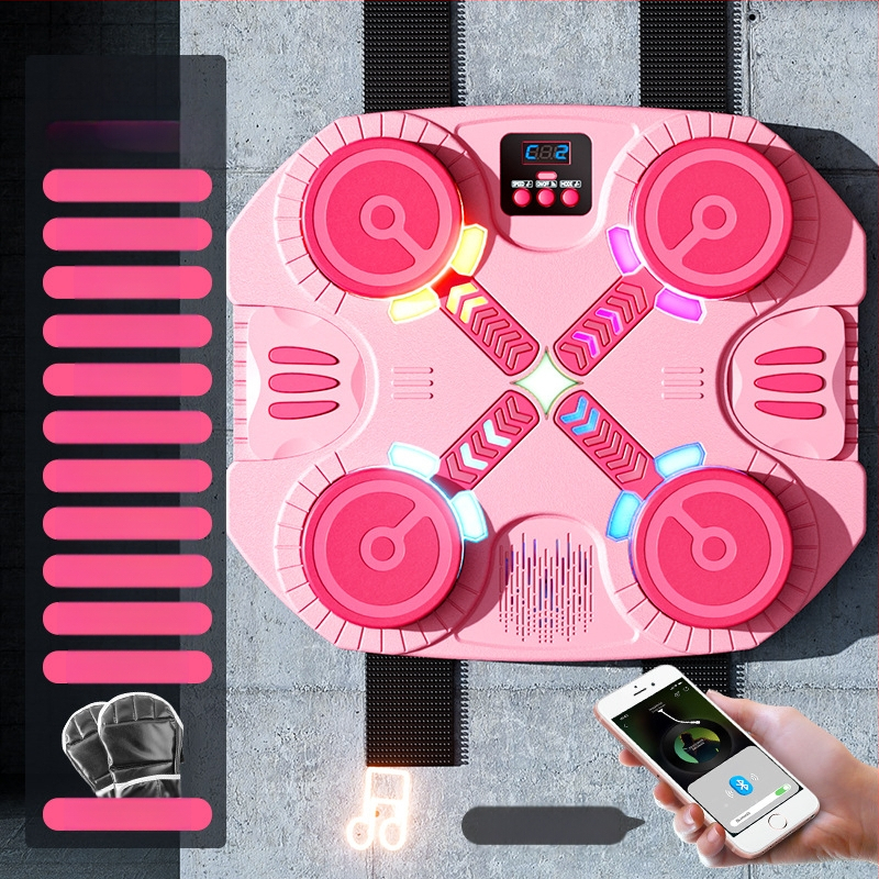 Rütmimuusika poksiseina sihtmärk Kodune laste poksitreener Dekompressiooniharjutus Nutikas Bluetooth-elektrooniline poksimasin