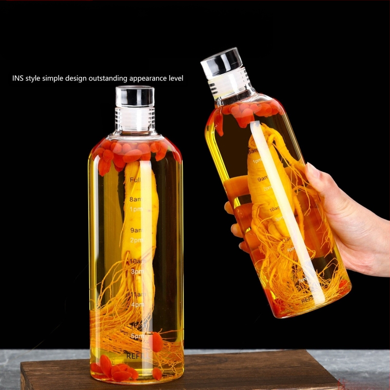 Žolelių vaistų sandarus vyno butelis sutirštintas saugojimas 21 butelis vyno ir ženšenio stikliniam buteliui mirkyti