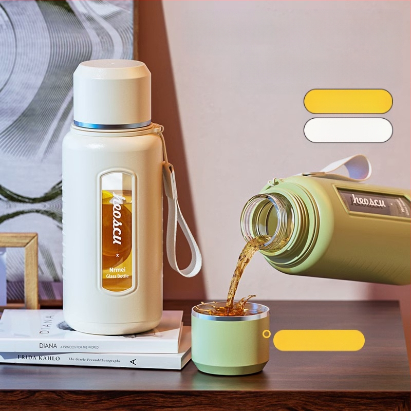 Γυάλινο ποτήρι νερού Enermei μεγάλης χωρητικότητας για κορίτσια, νέο τσάι διαχωρισμού νερού, φορητό καλοκαιρινό τσάι ανθεκτικό σε πτώσεις, ανθεκτικό σε υψηλές θερμοκρασίες