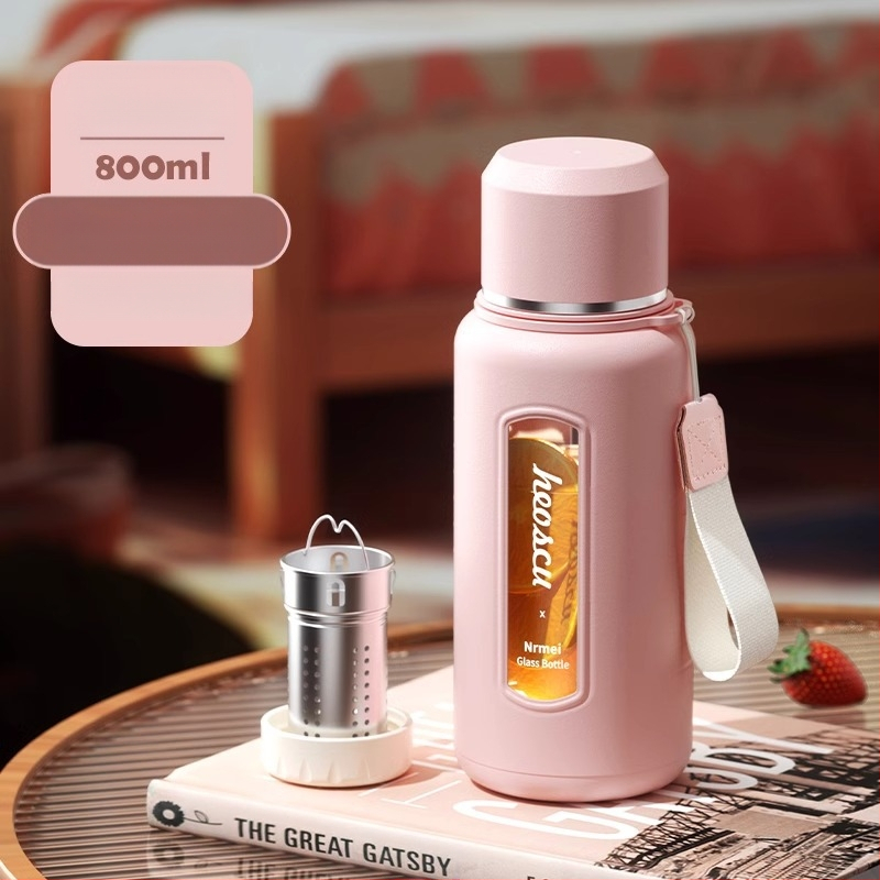 Γυάλινο ποτήρι νερού Enermei μεγάλης χωρητικότητας για κορίτσια, νέο τσάι διαχωρισμού νερού, φορητό καλοκαιρινό τσάι ανθεκτικό σε πτώσεις, ανθεκτικό σε υψηλές θερμοκρασίες