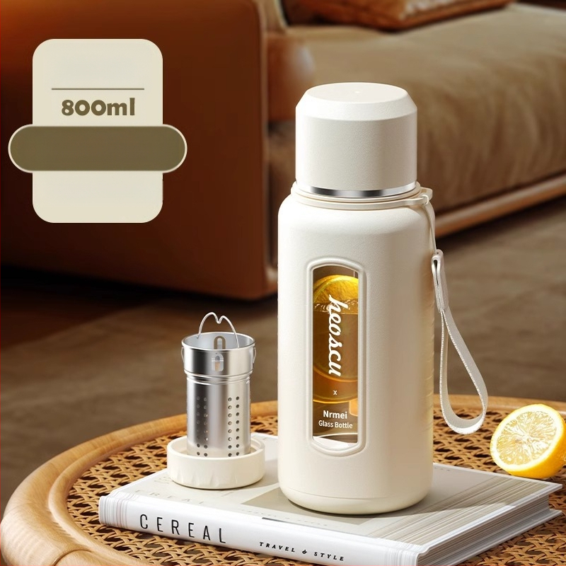 Γυάλινο ποτήρι νερού Enermei μεγάλης χωρητικότητας για κορίτσια, νέο τσάι διαχωρισμού νερού, φορητό καλοκαιρινό τσάι ανθεκτικό σε πτώσεις, ανθεκτικό σε υψηλές θερμοκρασίες