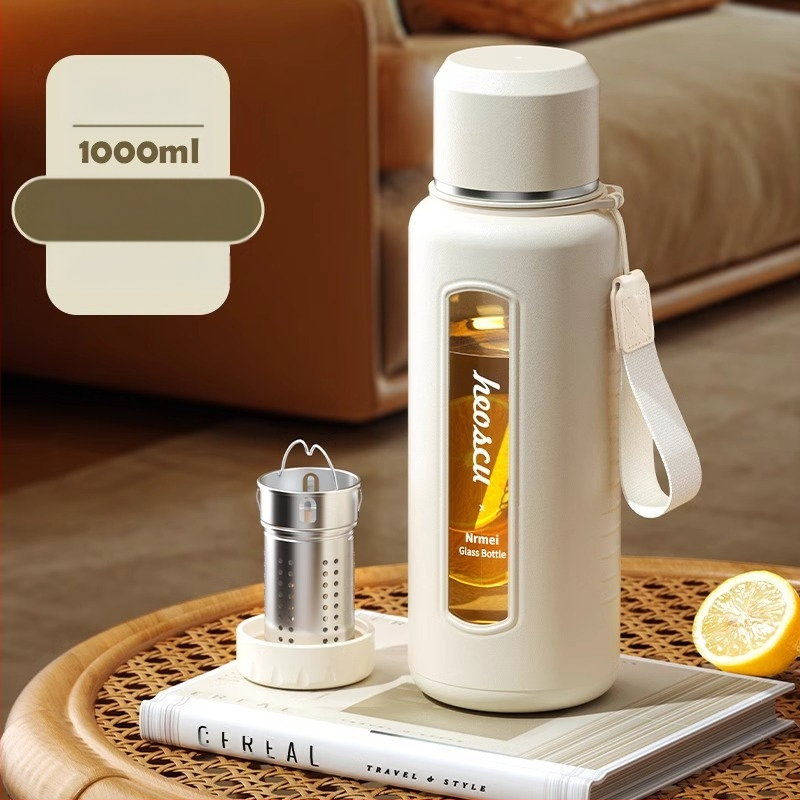 Γυάλινο ποτήρι νερού Enermei μεγάλης χωρητικότητας για κορίτσια, νέο τσάι διαχωρισμού νερού, φορητό καλοκαιρινό τσάι ανθεκτικό σε πτώσεις, ανθεκτικό σε υψηλές θερμοκρασίες