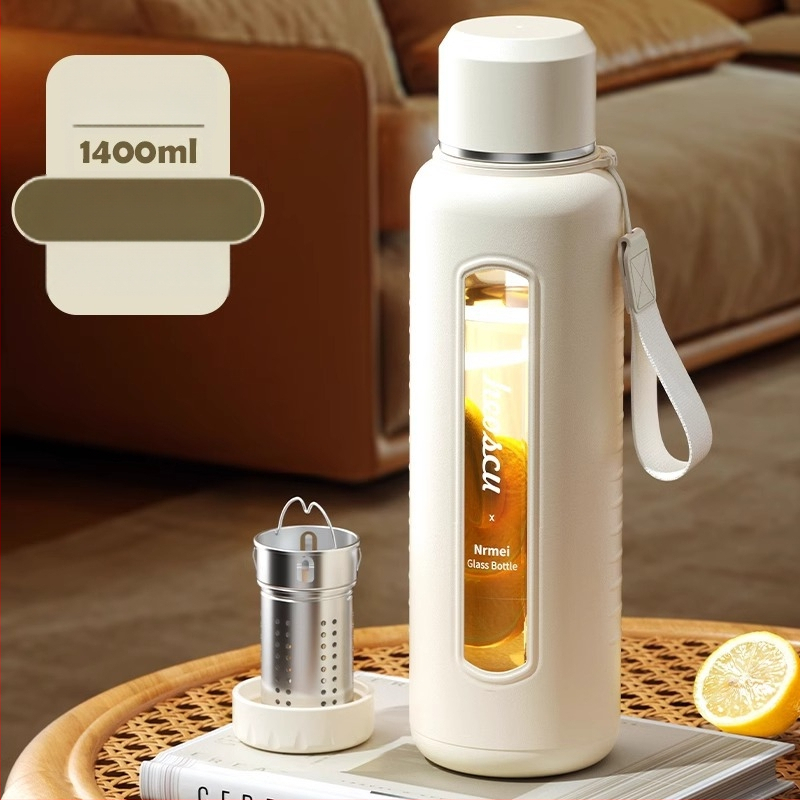 Γυάλινο ποτήρι νερού Enermei μεγάλης χωρητικότητας για κορίτσια, νέο τσάι διαχωρισμού νερού, φορητό καλοκαιρινό τσάι ανθεκτικό σε πτώσεις, ανθεκτικό σε υψηλές θερμοκρασίες