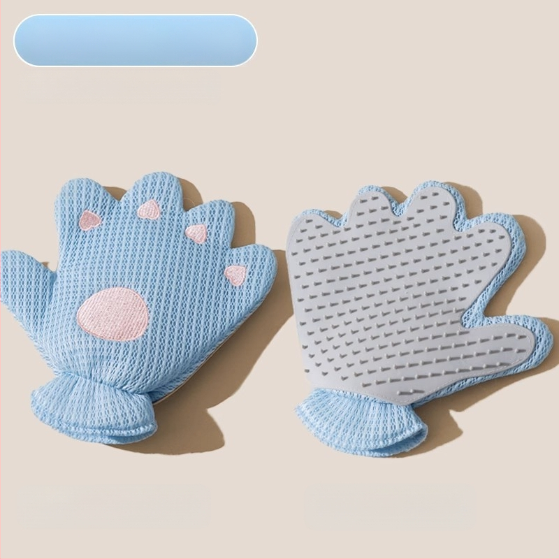 Dvipusė kačių priežiūros pirštinė, skirta palaidiems kailiams šalinti, specializuota Ragdoll veislės ilgaplaukėms katėms, kačių priežiūros įrankis