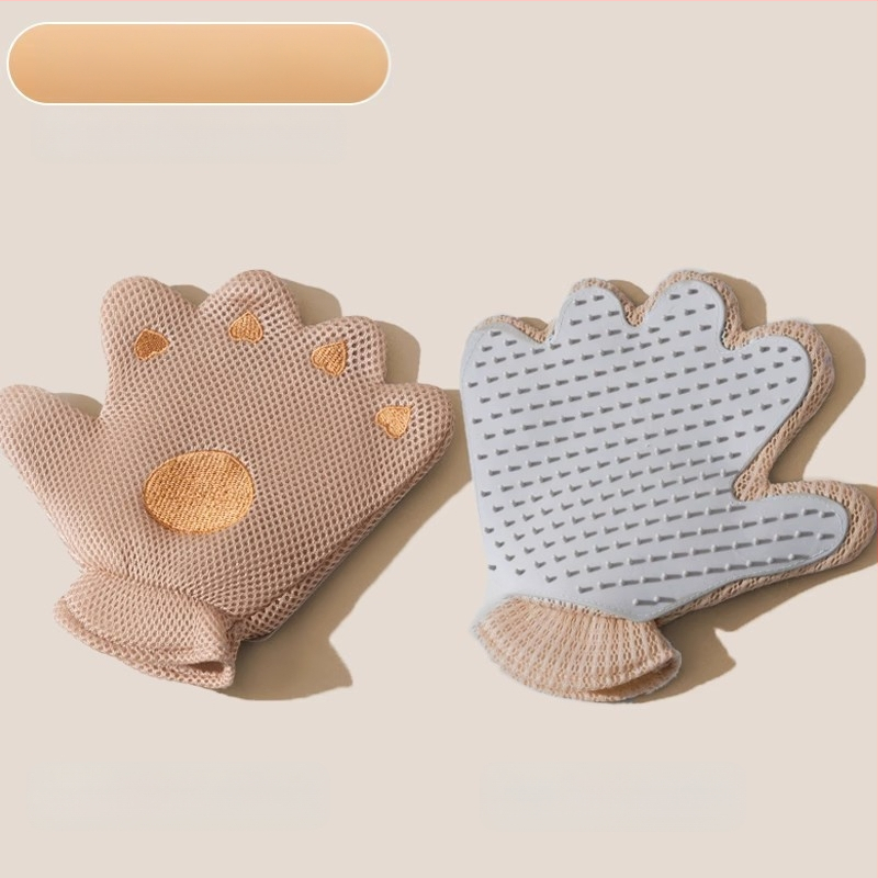 Dvipusė kačių priežiūros pirštinė, skirta palaidiems kailiams šalinti, specializuota Ragdoll veislės ilgaplaukėms katėms, kačių priežiūros įrankis