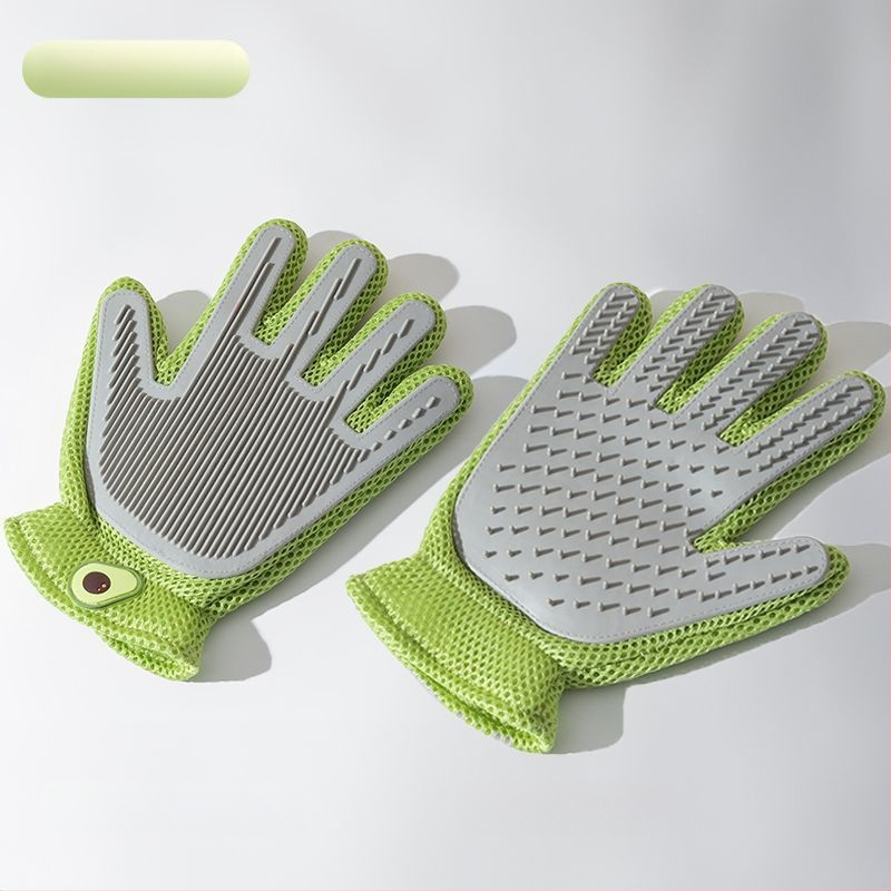 Dvipusė kačių priežiūros pirštinė, skirta palaidiems kailiams šalinti, specializuota Ragdoll veislės ilgaplaukėms katėms, kačių priežiūros įrankis