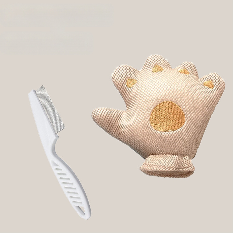 Dvipusė kačių priežiūros pirštinė, skirta palaidiems kailiams šalinti, specializuota Ragdoll veislės ilgaplaukėms katėms, kačių priežiūros įrankis