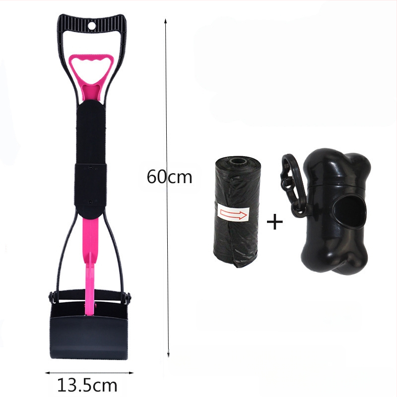 Комплект торби за боклук за домашни любимци на едро за съхранение на кучета, средни и големи кучета с дълга дръжка, щипка за столче