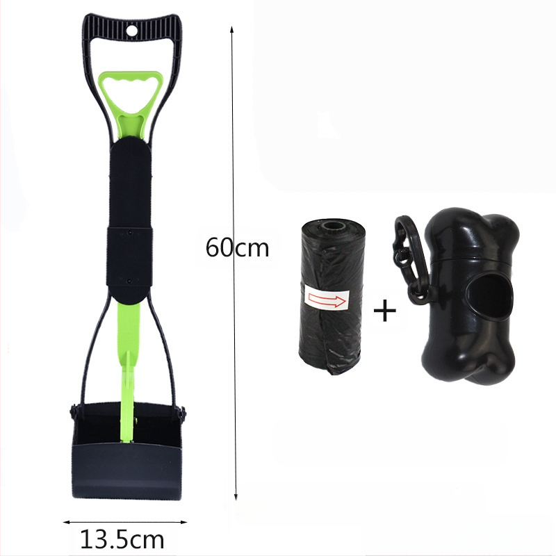 Комплект торби за боклук за домашни любимци на едро за съхранение на кучета, средни и големи кучета с дълга дръжка, щипка за столче