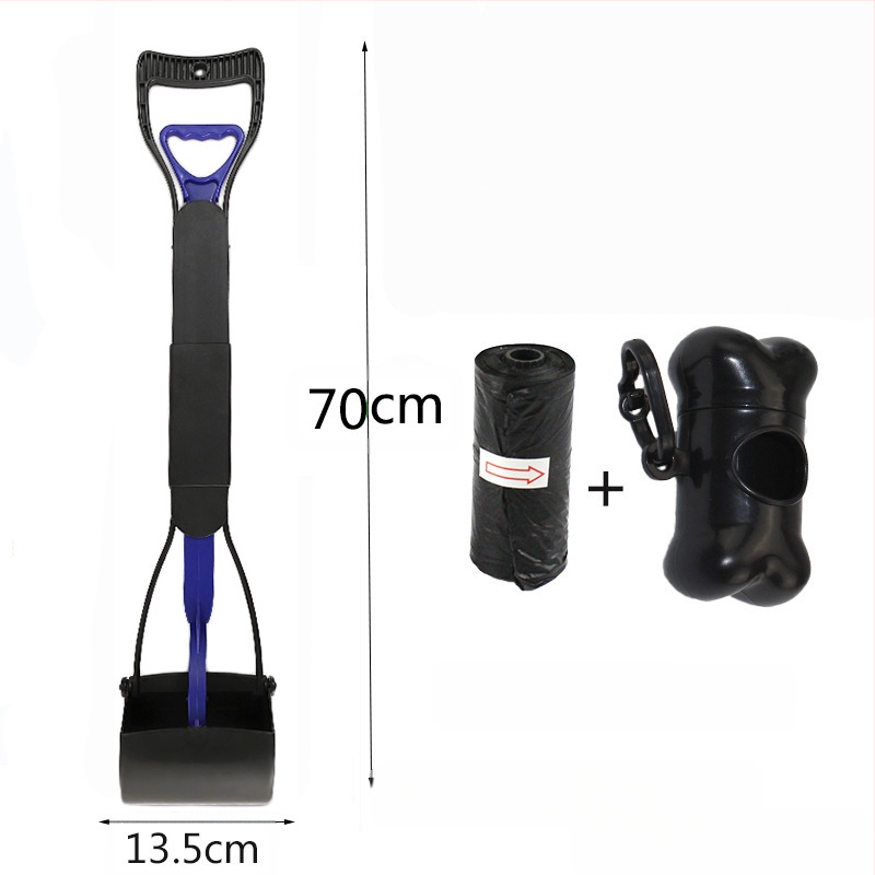 Комплект торби за боклук за домашни любимци на едро за съхранение на кучета, средни и големи кучета с дълга дръжка, щипка за столче