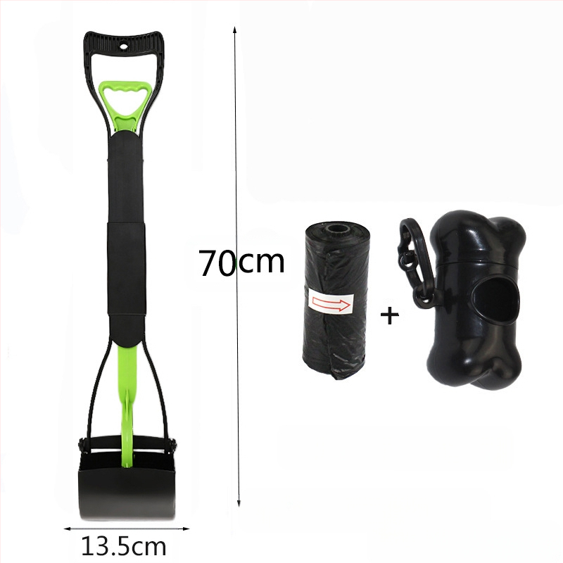 Комплект торби за боклук за домашни любимци на едро за съхранение на кучета, средни и големи кучета с дълга дръжка, щипка за столче