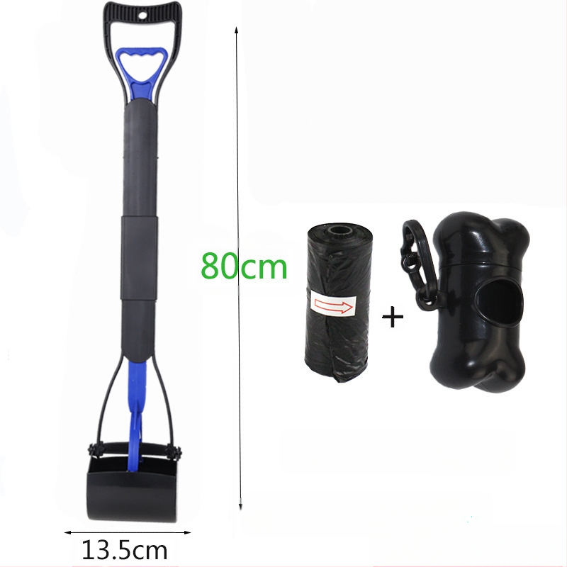 Комплект торби за боклук за домашни любимци на едро за съхранение на кучета, средни и големи кучета с дълга дръжка, щипка за столче