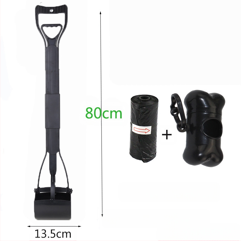 Комплект торби за боклук за домашни любимци на едро за съхранение на кучета, средни и големи кучета с дълга дръжка, щипка за столче