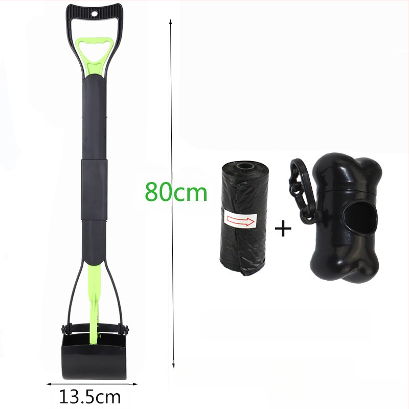 Комплект торби за боклук за домашни любимци на едро за съхранение на кучета, средни и големи кучета с дълга дръжка, щипка за столче