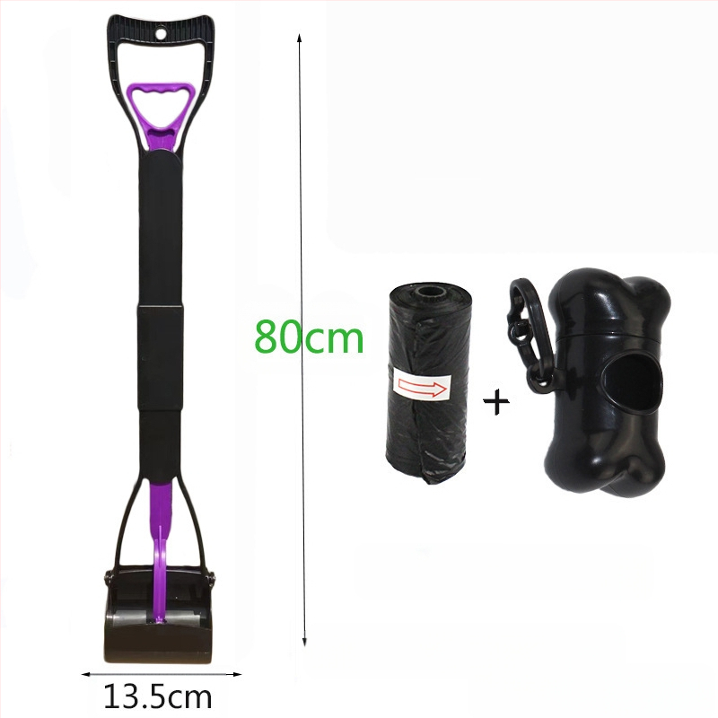 Комплект торби за боклук за домашни любимци на едро за съхранение на кучета, средни и големи кучета с дълга дръжка, щипка за столче