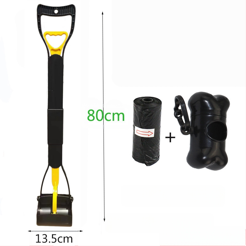 Комплект торби за боклук за домашни любимци на едро за съхранение на кучета, средни и големи кучета с дълга дръжка, щипка за столче