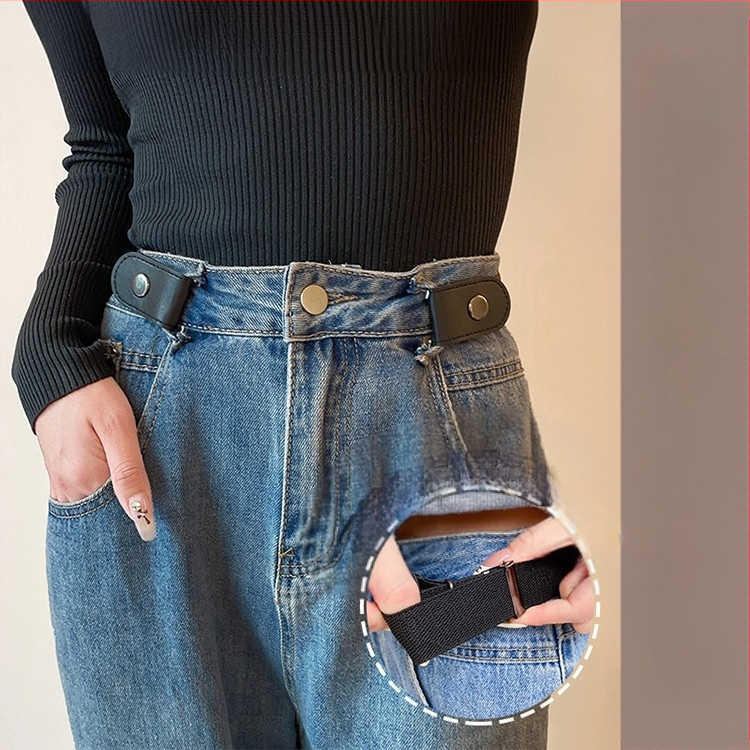 Aukščiausios klasės tingių džinsų diržas moterims, juosmens įtempimo įrankis, juosmens įtempimas, vientisas paprastas elastingas elastinis diržas