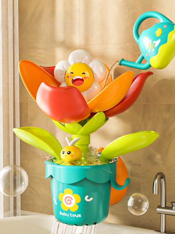 Bērnu ūdens ziedēšanas vannas rotaļlietas mazuļiem, dušas ūdens strūkla, mazuļi, zēni un meitenes, spēlējas ar ūdeni, mazi, vairumtirdzniecība