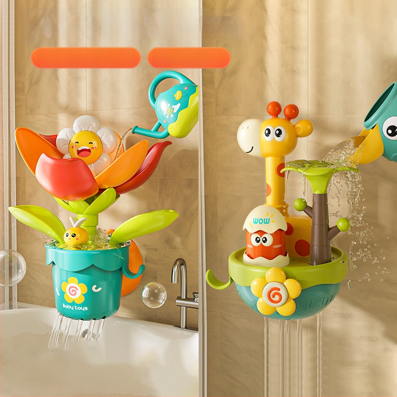 Bērnu ūdens ziedēšanas vannas rotaļlietas mazuļiem, dušas ūdens strūkla, mazuļi, zēni un meitenes, spēlējas ar ūdeni, mazi, vairumtirdzniecība