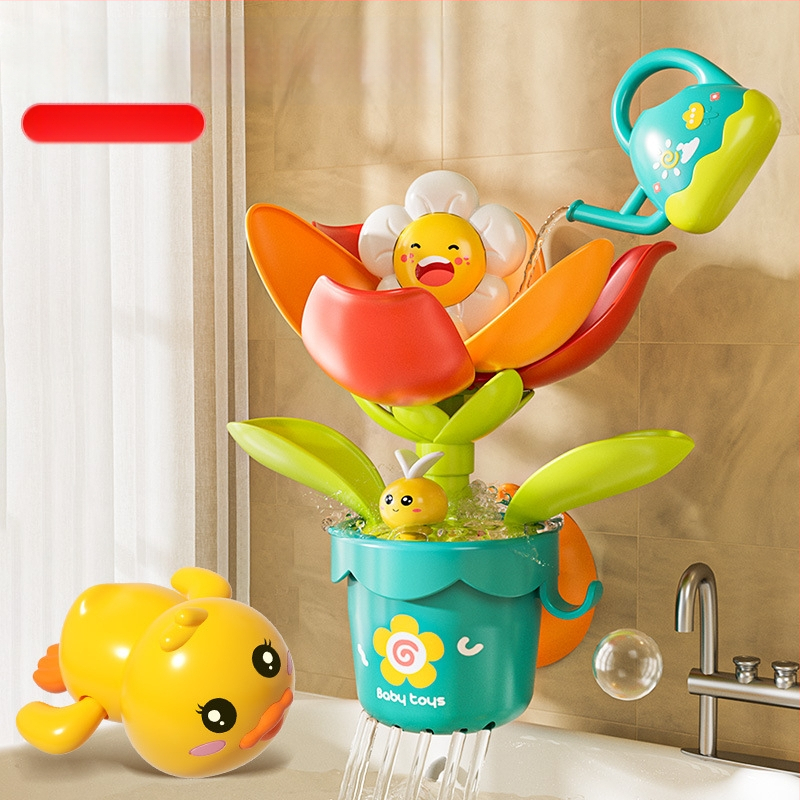Bērnu ūdens ziedēšanas vannas rotaļlietas mazuļiem, dušas ūdens strūkla, mazuļi, zēni un meitenes, spēlējas ar ūdeni, mazi, vairumtirdzniecība
