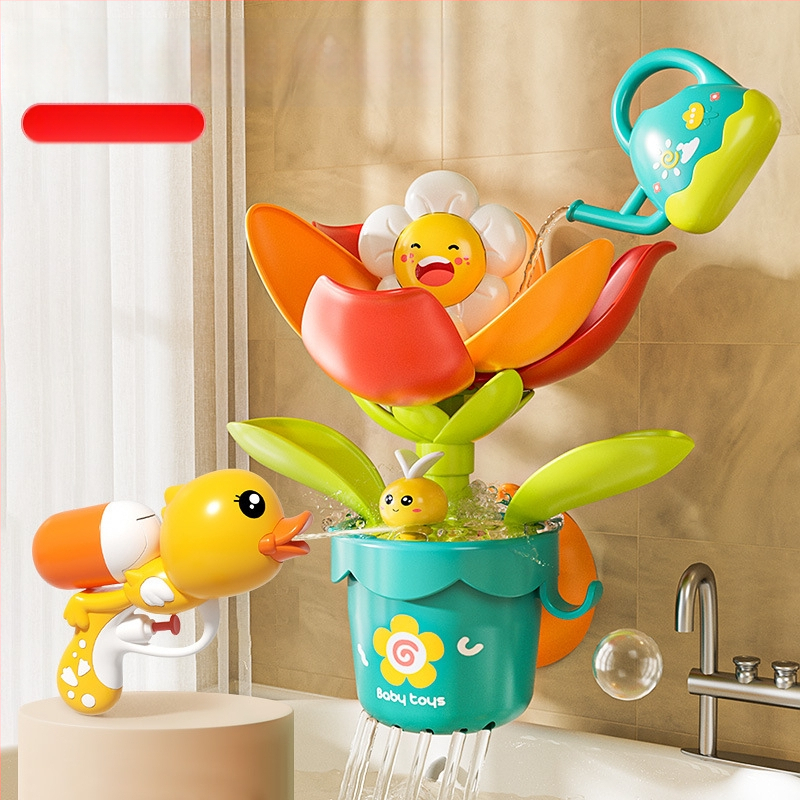 Bērnu ūdens ziedēšanas vannas rotaļlietas mazuļiem, dušas ūdens strūkla, mazuļi, zēni un meitenes, spēlējas ar ūdeni, mazi, vairumtirdzniecība