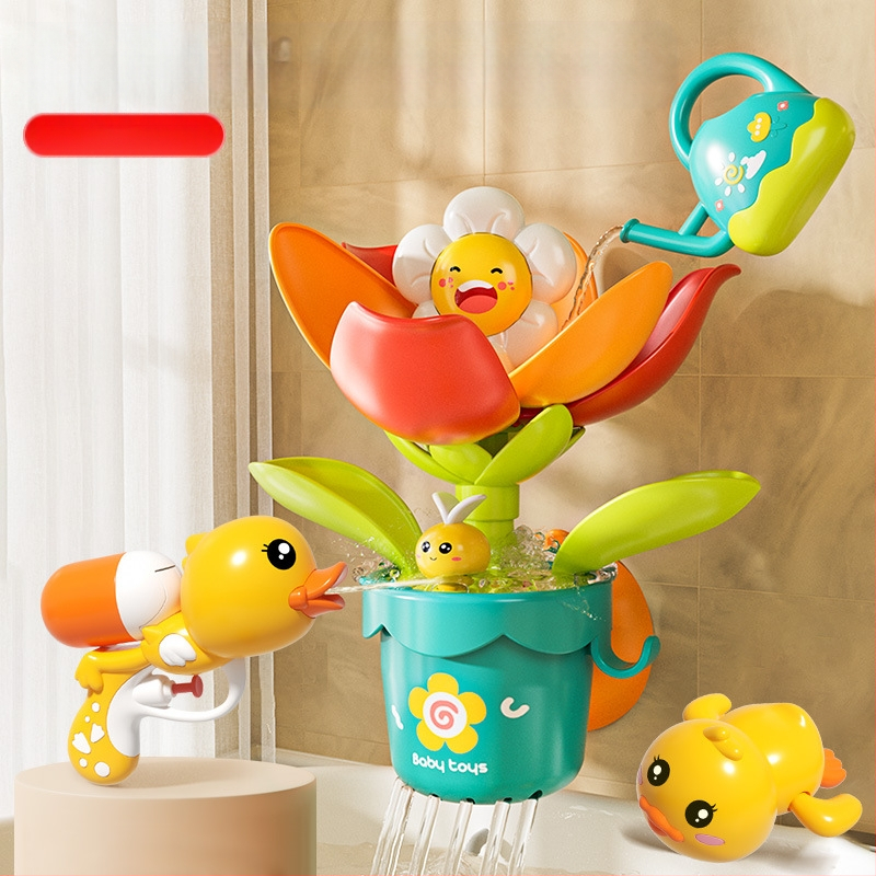 Bērnu ūdens ziedēšanas vannas rotaļlietas mazuļiem, dušas ūdens strūkla, mazuļi, zēni un meitenes, spēlējas ar ūdeni, mazi, vairumtirdzniecība