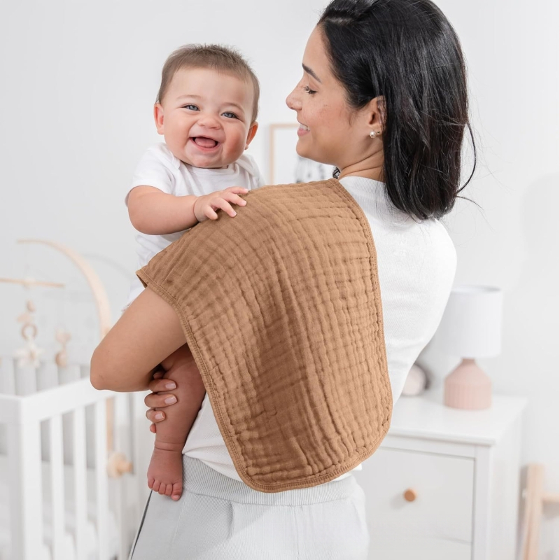 „Amazon“ šešių aukštų muslino kūdikio šaudymo skara, naujagimio nerijos kvadratinė skara, kūdikio odai draugiška vientisa spalva, veido skara