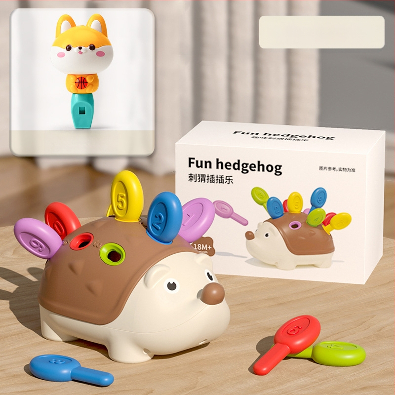 Matu raibu darba vārdā mazs ezītis smalko motoriku treniņu rotaļlietas puzle agrīnā izglītība 1 3 gadus veci zīdaiņi un bērni roku-acu koordinācija