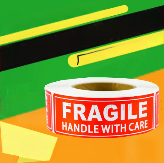 Amazoni ja Ebay piiriüleste enimmüüdud toodete logistika hoiatussiltide kleebised. Palun käsitsege habrasid kleebiseid ettevaatlikult.