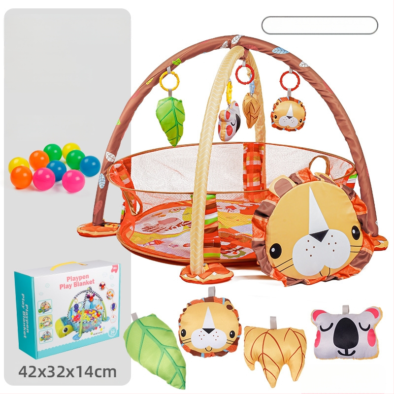 Tarpvalstybinis kūdikių tvoros žaidimas Fitneso stovas Naujagimio kūdikio nušvitimas Ankstyvojo ugdymo vandenyno šliaužimo kilimėlis Kamuolys baseino žaislas Dovana