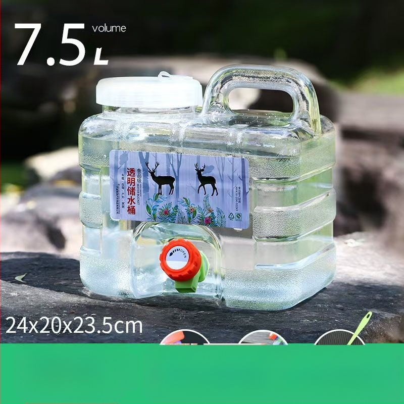 Vandens laikymo plastikinis kibiras su dangteliu ir čiaupą buitiniam vandens laikymo lauko kibirui, montuojamam ant transporto priemonės, savaeigiam vandens laikymo bakui, grynam mineraliniam vandeniui