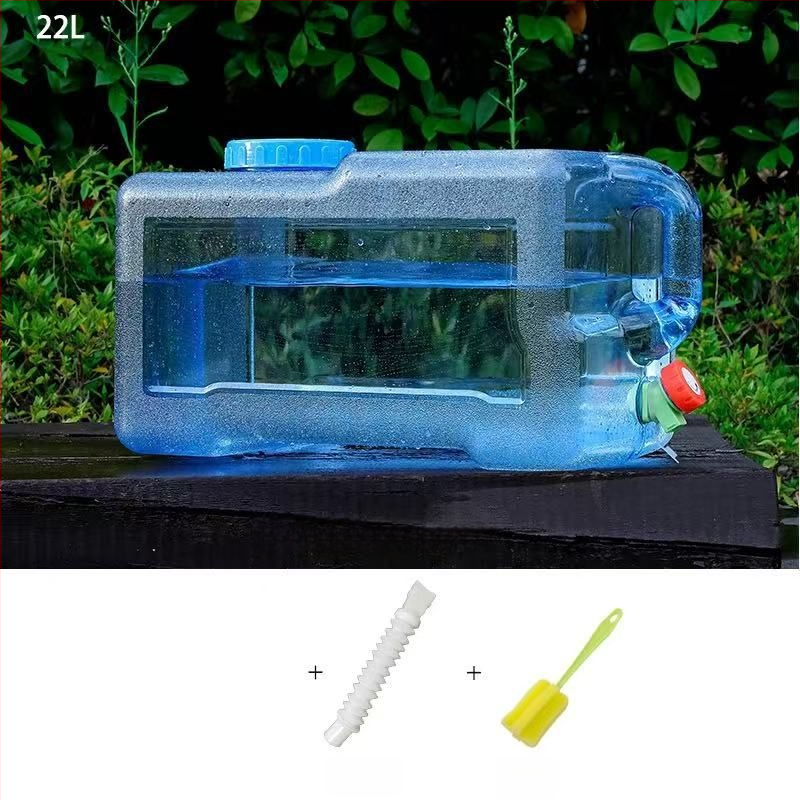 Vandens laikymo plastikinis kibiras su dangteliu ir čiaupą buitiniam vandens laikymo lauko kibirui, montuojamam ant transporto priemonės, savaeigiam vandens laikymo bakui, grynam mineraliniam vandeniui