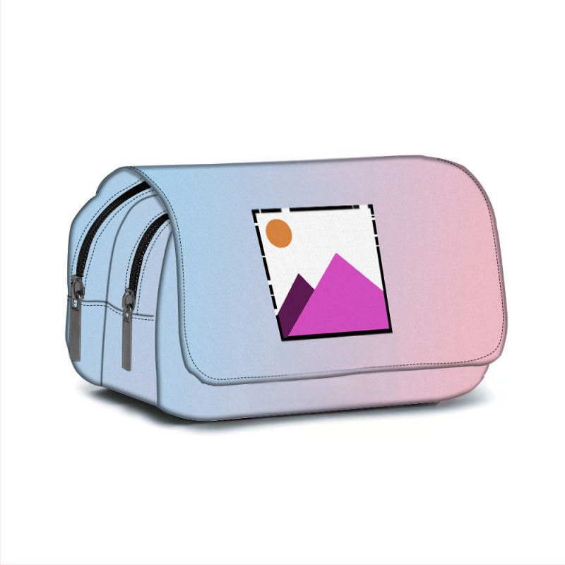 Tehase otsetarne kahekihiline pinal alg- ja keskkooliõpilastele lastele kahekihilise klapiga kaanega kirjatarvete koti jaoks kaardile trükkimiseks