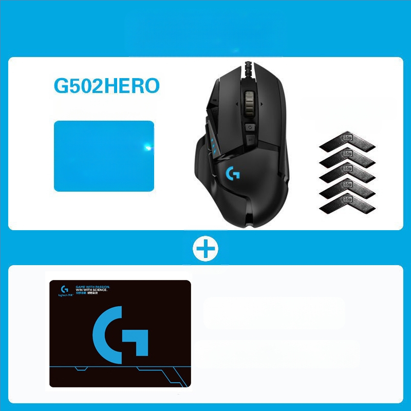 Logitech G502HERO Žičani miš za igre Master se Električni natjecateljski mehanički protuteža jedenje piletine cf makro programiranje raspakiranje