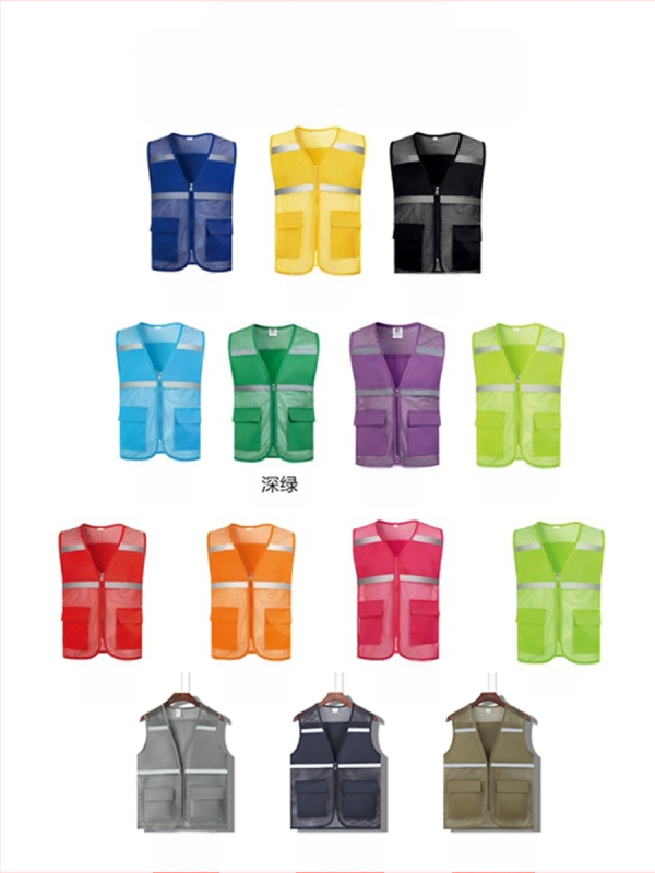 Šviesą atspindinti saugos liemenė, apranga, eismo, statybvietės statyba, geltona liemenė, kvėpuojanti, sanitarijos darbuotojo darbo, vyriška, spausdinta logotipu