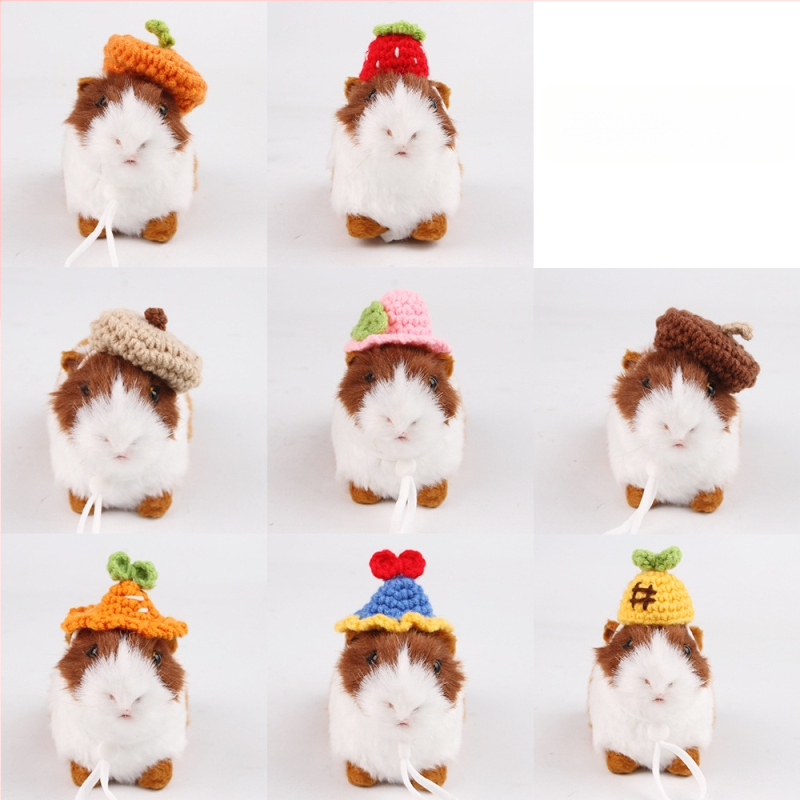 Mini merisea mütsi fotorekvisiidid, käsitööna valminud armas meekott, Cyruse müts, kuldse karu kootud hamstri müts