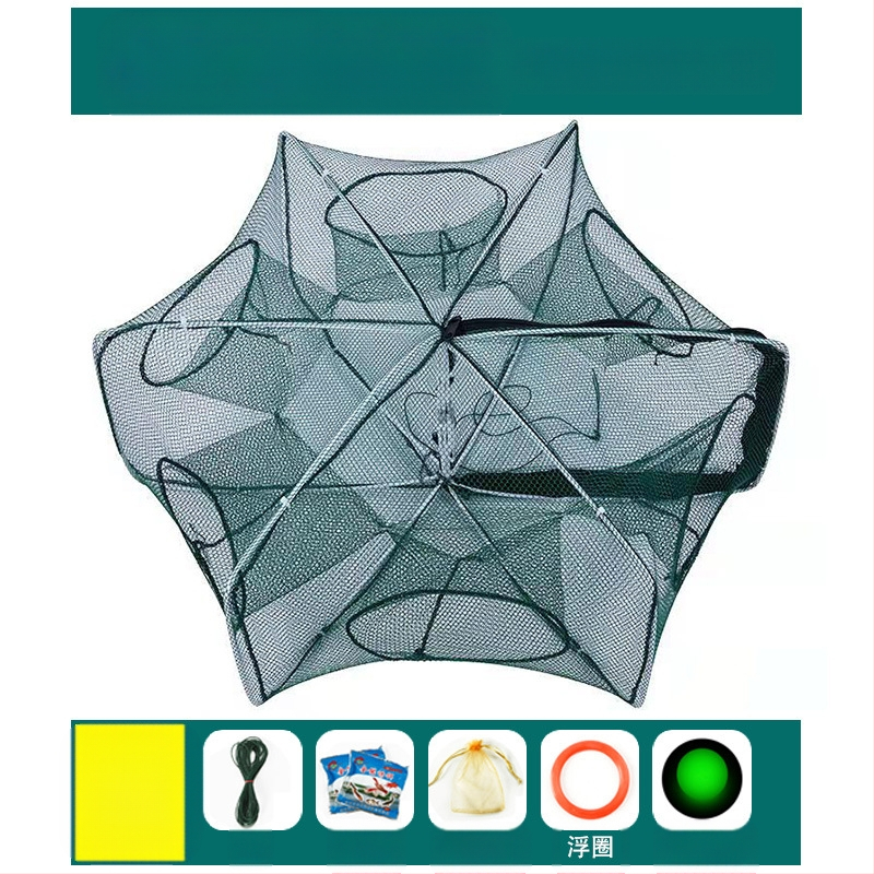 Kokkupandav krevetipüügivõrk, ainult sisse ja välja, angerjapüügivõrk, homaarivõrk, krevetivõrk, kalavõrk, krabipüügivõrk