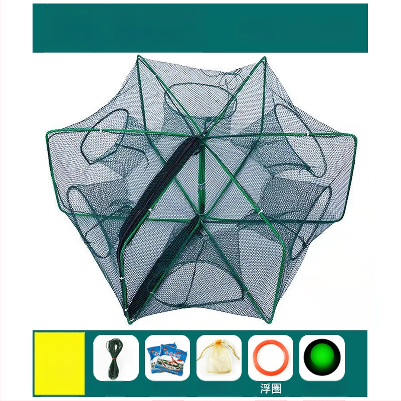 Kokkupandav krevetipüügivõrk, ainult sisse ja välja, angerjapüügivõrk, homaarivõrk, krevetivõrk, kalavõrk, krabipüügivõrk