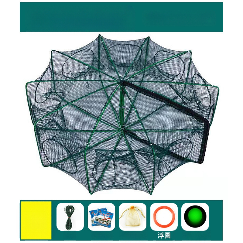 Kokkupandav krevetipüügivõrk, ainult sisse ja välja, angerjapüügivõrk, homaarivõrk, krevetivõrk, kalavõrk, krabipüügivõrk