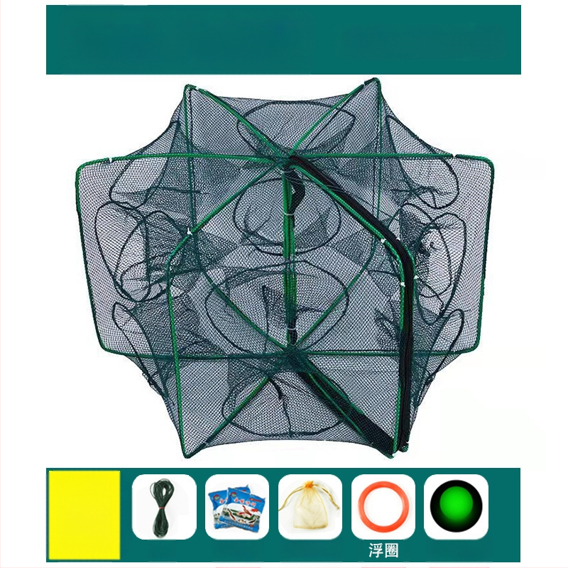 Kokkupandav krevetipüügivõrk, ainult sisse ja välja, angerjapüügivõrk, homaarivõrk, krevetivõrk, kalavõrk, krabipüügivõrk