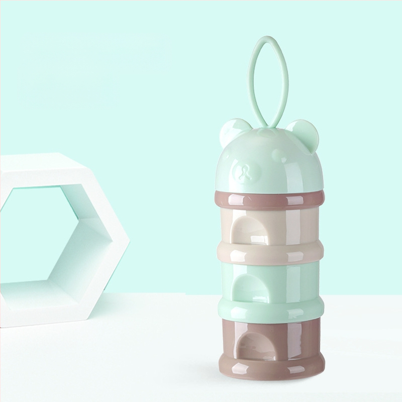 Kūdikių pieno miltelių dėžutė, nešiojama, maisto papildas, kūdikių pakuotė, maža ryžių miltelių dėžutė, sandari pieno miltelių laikymo talpykla