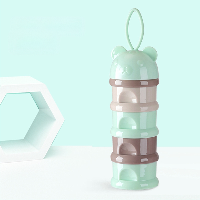 Kūdikių pieno miltelių dėžutė, nešiojama, maisto papildas, kūdikių pakuotė, maža ryžių miltelių dėžutė, sandari pieno miltelių laikymo talpykla