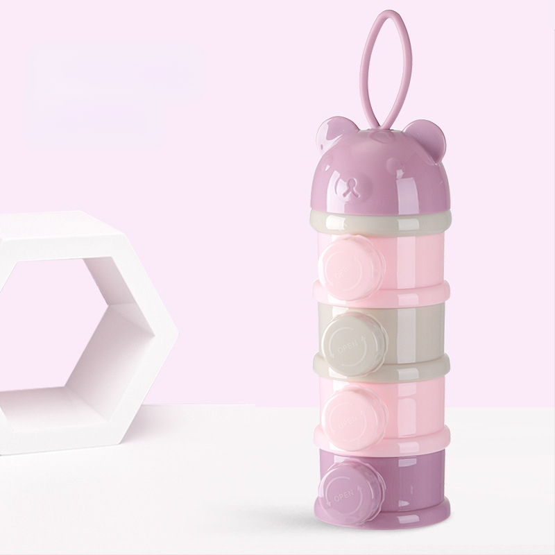 Kūdikių pieno miltelių dėžutė, nešiojama, maisto papildas, kūdikių pakuotė, maža ryžių miltelių dėžutė, sandari pieno miltelių laikymo talpykla