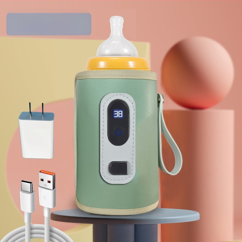 Bērnu pudeles termosa komplekts bērniem Universāls āra pārnēsājams termostatisks piena sildītājs USB bērnu mājas apkures komplekts pārrobežu