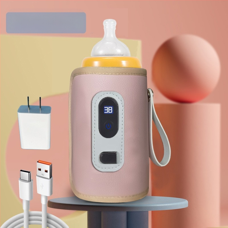 Bērnu pudeles termosa komplekts bērniem Universāls āra pārnēsājams termostatisks piena sildītājs USB bērnu mājas apkures komplekts pārrobežu