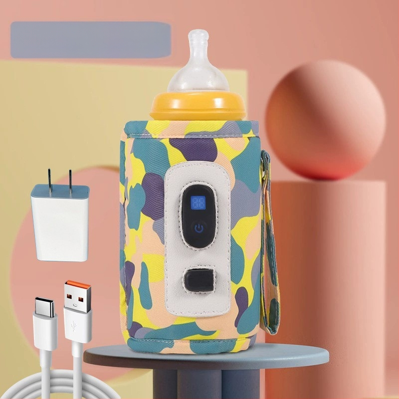 Bērnu pudeles termosa komplekts bērniem Universāls āra pārnēsājams termostatisks piena sildītājs USB bērnu mājas apkures komplekts pārrobežu