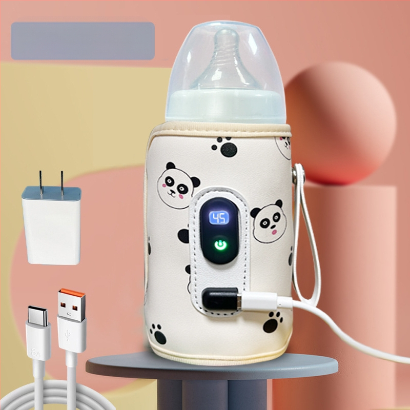 Bērnu pudeles termosa komplekts bērniem Universāls āra pārnēsājams termostatisks piena sildītājs USB bērnu mājas apkures komplekts pārrobežu
