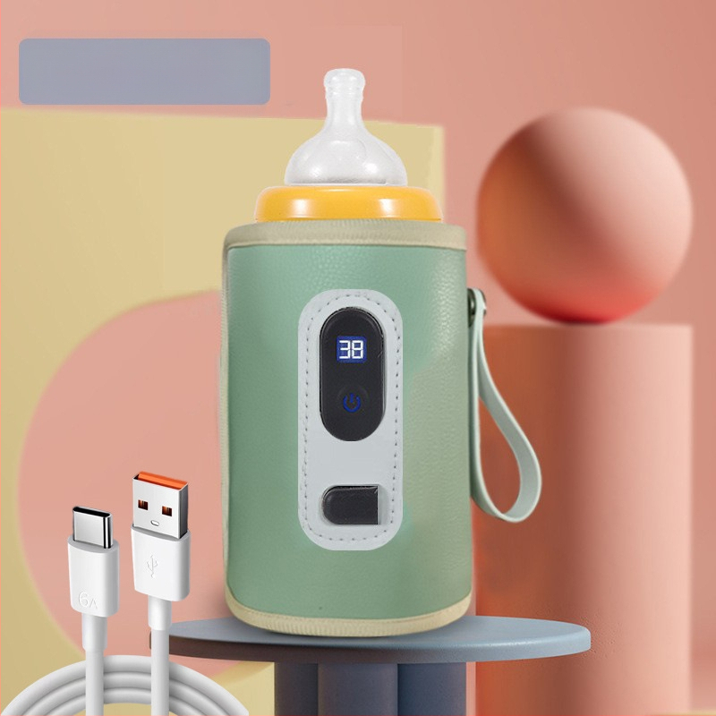 Bērnu pudeles termosa komplekts bērniem Universāls āra pārnēsājams termostatisks piena sildītājs USB bērnu mājas apkures komplekts pārrobežu